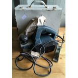 Bosch GHO 31-82 electric plane c/w metal storage tin