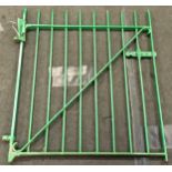 Antique cast iron green painted gate 96x101cm.