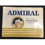 Vintage advertising sign "Admiral Player's King Size Tipped Cigarettes" 61x45cm.