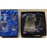 Masonic decanter with 2 shot glasses ands a Stuart crystal tankard. Both boxed