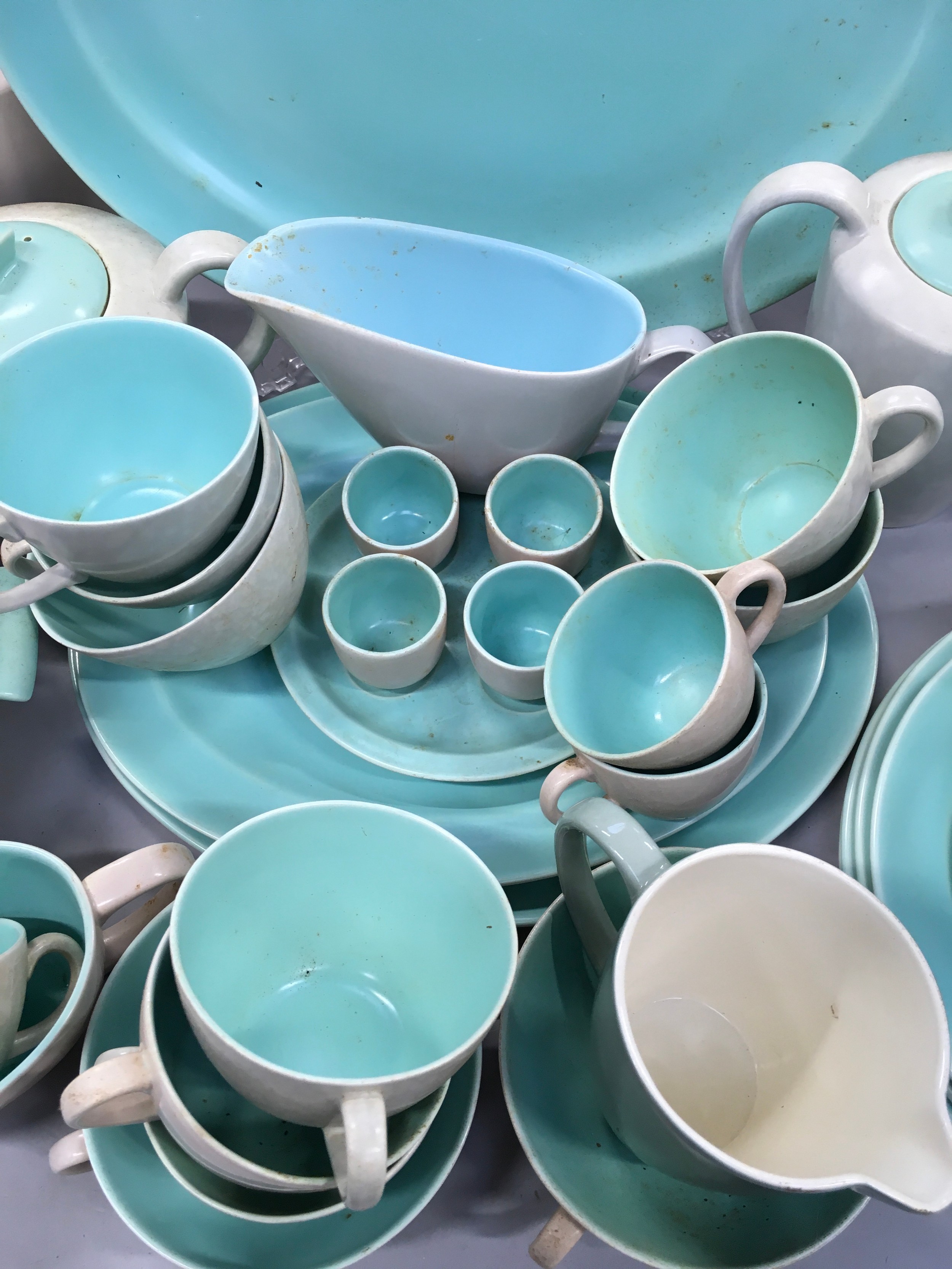 Poole Pottery large collection of "Twintone" dinnerware approx 60-70 pieces. - Image 3 of 8