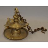 A Brass suspending lamp holder