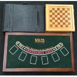 Collectible wooden games including Hamleys compendium of chess/draughts/checkers/backgammon etc.