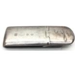 Silver fully hallmarked money clip