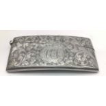 A solid silver card case, Birmingham hallmark by Martin Bros.