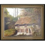 Cyril Osborne oil on board a picture of "Thomas Hardys cottage" 1969 signed to bottom right 60x50cm