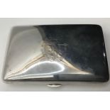 A solid silver cigar case in very good condition, London Hallmark 1902 by Sampson and Morden & Co,