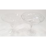 Royal Doulton crystal compote bowl and a crystal centre bowl.