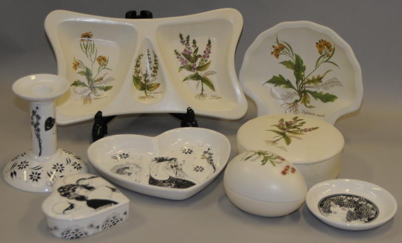 Poole Pottery quantity of pieces from The Beardsley Collection together with four pieces of