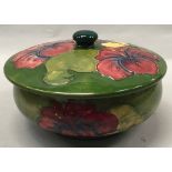 Moorcroft Lidded bowl Hibiscus pattern