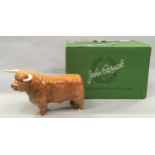 Beswick highland bull boxed.