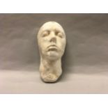 Plaster of paris death mask