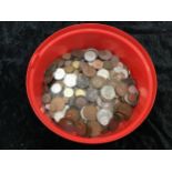 Box of various English coinage.