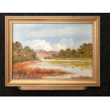 Cyril Osborne miniature oil on board of a country scene signed bottom right 18x14cm
