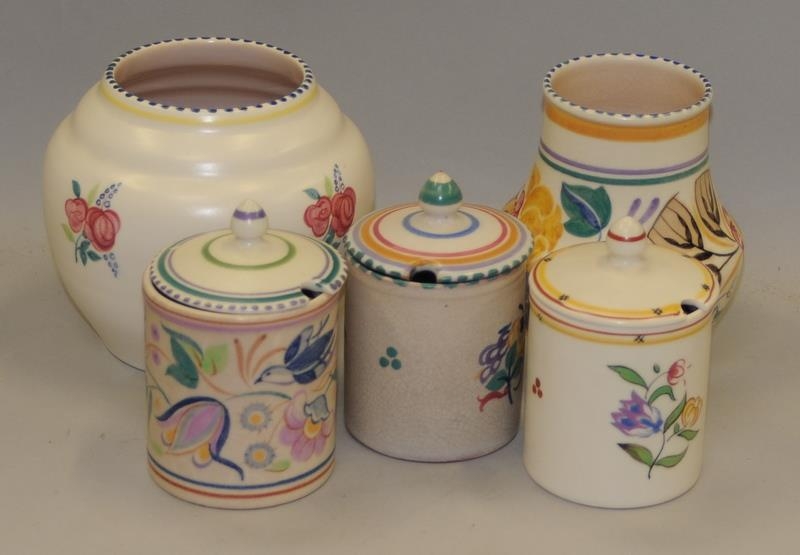 Poole Pottery quantity of Traditional to include teapot, planter, bowl, vases & lidded pots (8) - Image 4 of 4