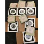 Royal Worcester set of six "King Arthur" plates all boxed with certificates.