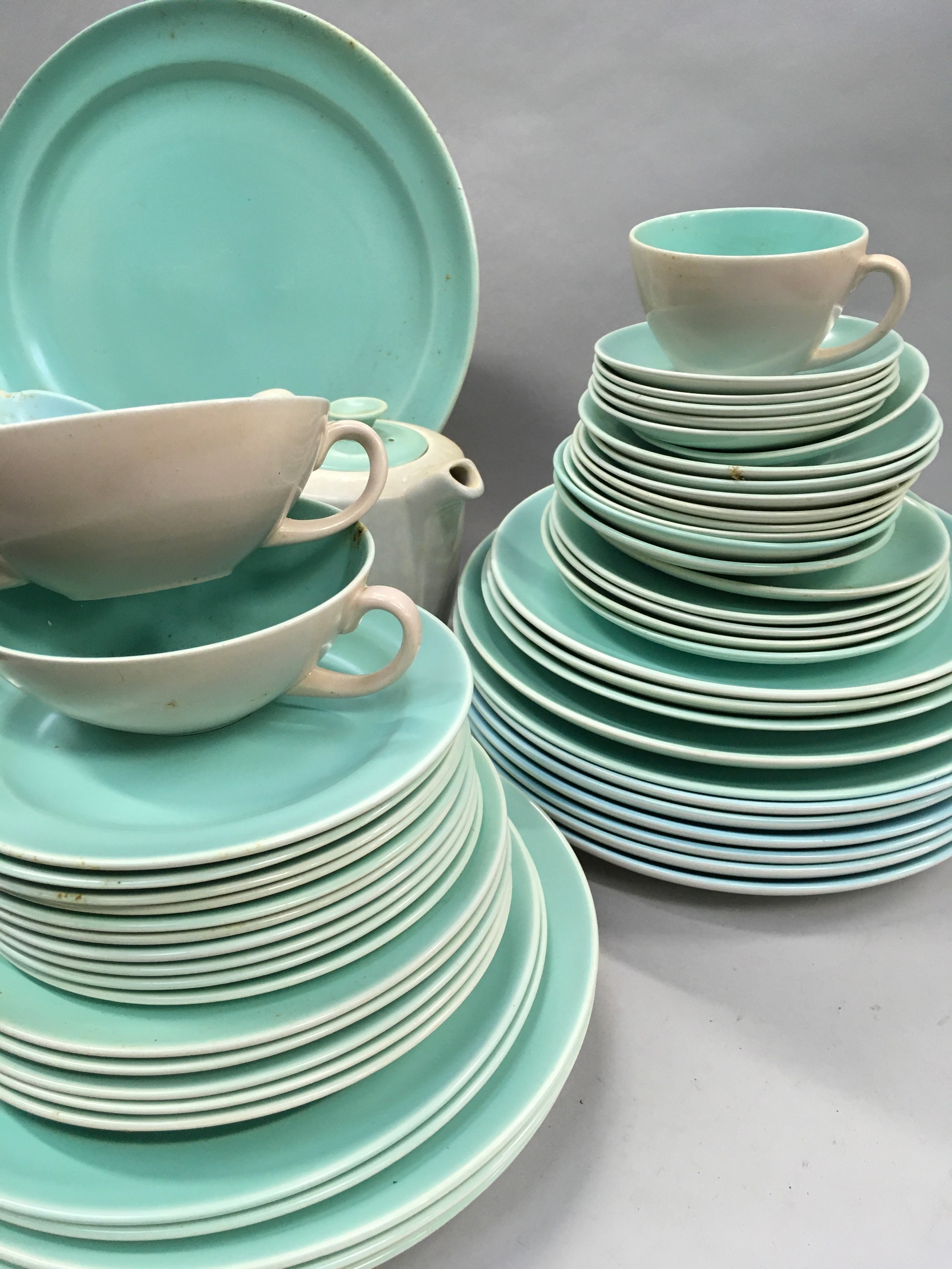 Poole Pottery large collection of "Twintone" dinnerware approx 60-70 pieces. - Image 4 of 8