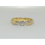 A 585ct diamond ring size N 1/2.
