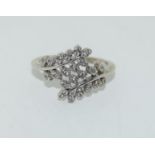 A 925 silver leaf shape ring, Size O