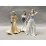 Vintage figurines x 3. Royal Doulton classics Catherine HN4304, For You HN3754 and Coalport Helen