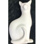 Poole Pottery large white cat 11.25" high.