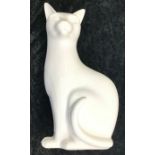 Poole Pottery large white cat 11.25" high.