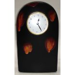 Poole Pottery galaxy mantle clock 9" high.