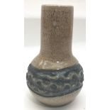 Poole Pottery Atlantis carved vase by Carol Kellet A11/1, 7.25" high.