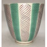 Poole Pottery Freeform shape 180 PKT pattern planter 7.25" high, fully marked & signed to base.