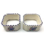 Poole Pottery pair of serviette rings (2)