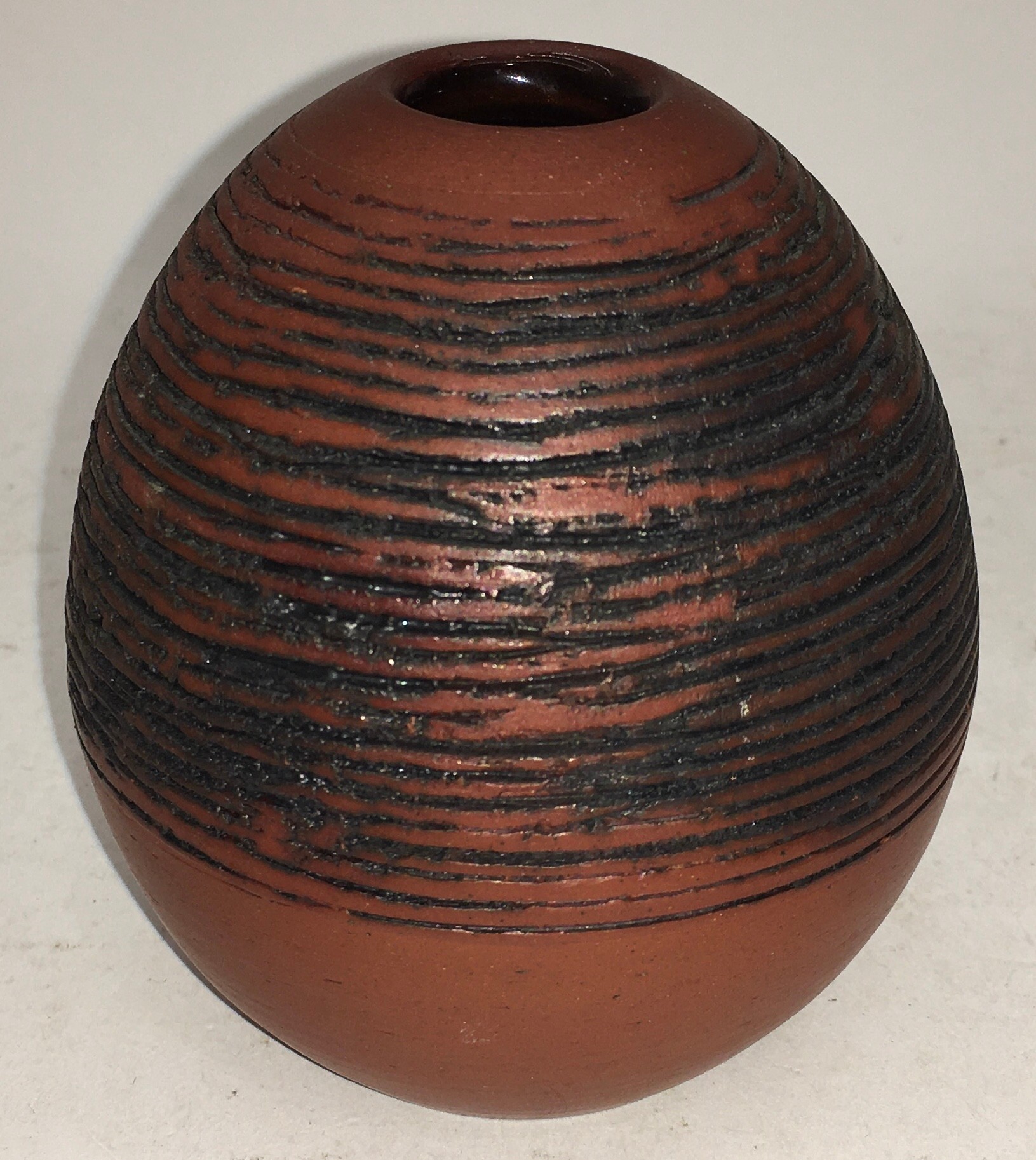 Poole Pottery Atlantis A2'2 bud vase by Catherine Connett fully marked & signed to base 3.5" high.