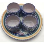 Poole Pottery PB pattern egg cups set.