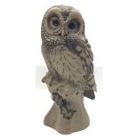 Poole Pottery stoneware large Owl by Barbara Linley Adams 12.75" high, fully marked & signed to