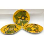 Poole Pottery Delphis shape 4, 10" charger together with two shape 91 Eye dishes (3)