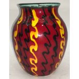 Poole Pottery Studio 7" Strobe vase, fully marked & signed to base.