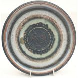 Poole Pottery interest Guy Sydenham Golden Jubilee dish wall plate, fully marked to reverse 7" dia.