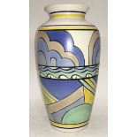 Poole Pottery Old Harry Rocks by Karen Brown 8" high, fully marked & signed to base 1998.