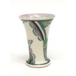 Poole Pottery miniature TW pattern trumpet vase 3.9" high.