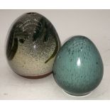 Poole Pottery Atlantis Pen Holder A2'2 by Susan Dipple 3.6" high together with a small blue egg