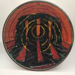 Poole Pottery studio Tony Morris 16" charger depicting Stonehenge fully marked & signed to reverse