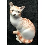 Poole Pottery interest Tony Morris cat fully marked & signed to base 1985, 8.5" high.