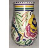 Poole Pottery shape 438 KK pattern vase by Clarice Heath 6.5" high, fully marked & signed to base.