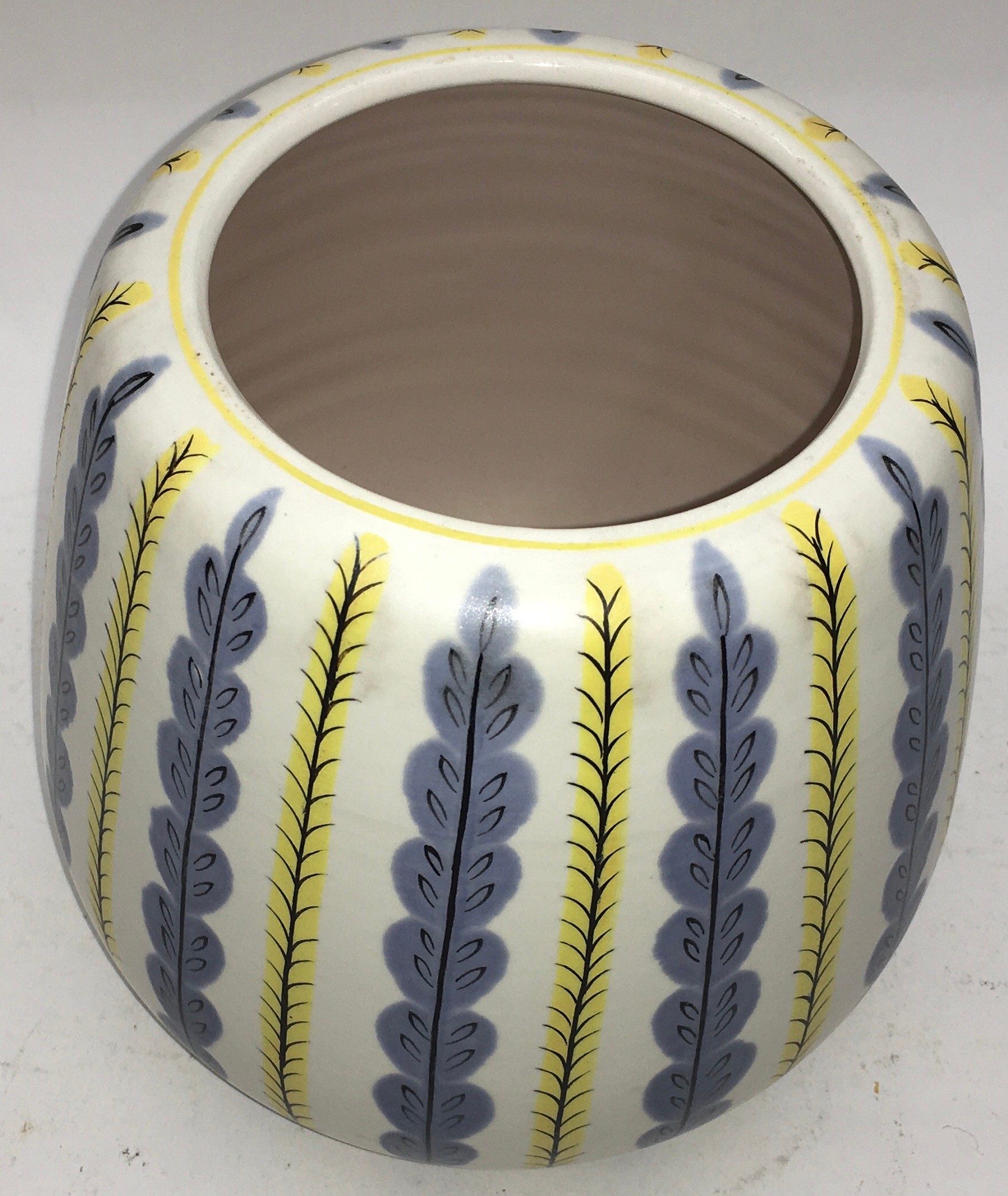 Poole Pottery Freeform shape 687 YCS pattern vase by Sylvia Davis 6.8" high x 6.3" wide, fully - Image 2 of 3