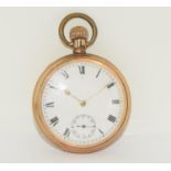 Dennison watch case equity working gold plated pocket watch