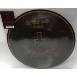 VENOM LP 'AT WAR WITH SATAN'. Picture disc format album here on Back On Black records BOBV495PD in