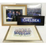 Chopper Harris signed picture ex Chelsea together Chelsea memorabilia