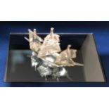 Swarovski silver crystal figure "Santa Maria ship" 16882 retired and boxed