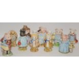 Beswick and Royal Albert Beatrix Potter mixed figures Pig Family and a Tortoise (10)