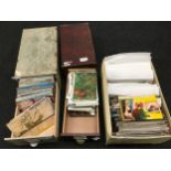 Large quantity of British and world wide post cards in 3 boxes