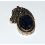 Silver collectable pin cushion of a Horse head